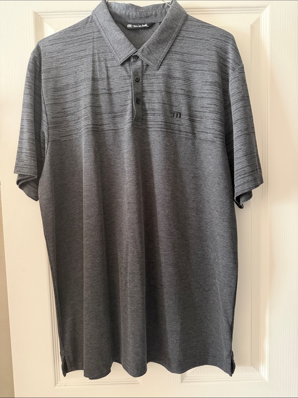 Travis Mathew Men's Charcoal Heather Polo
